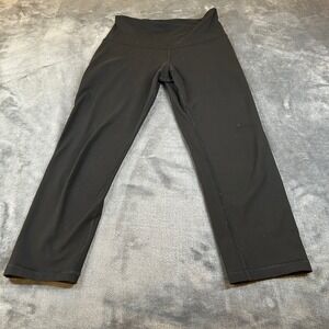 Old Navy Active Elevate Leggins Go‎ Dry Black Cropped Yoga Pants Womens 26x21"